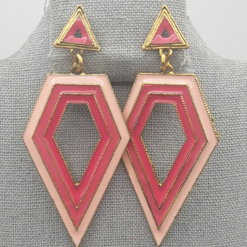 Pretty in Pink Geometric Earrings